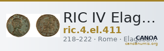 RIC IV Elagabalus 411 — CANOA