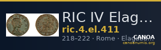 RIC IV Elagabalus 411 — CANOA