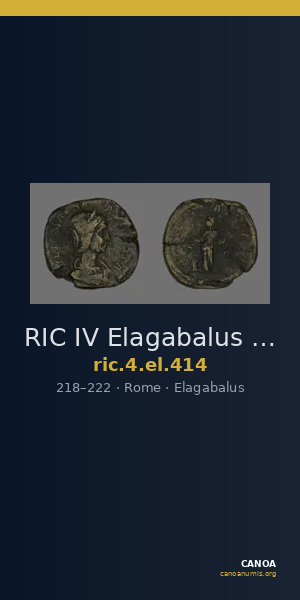 RIC IV Elagabalus 414 — CANOA
