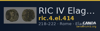 RIC IV Elagabalus 414 — CANOA