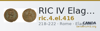RIC IV Elagabalus 416 — CANOA