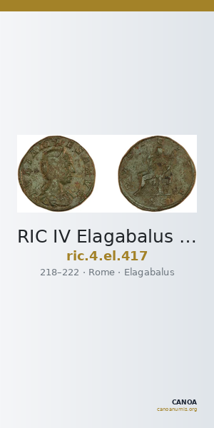 RIC IV Elagabalus 417 — CANOA