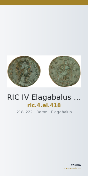RIC IV Elagabalus 418 — CANOA