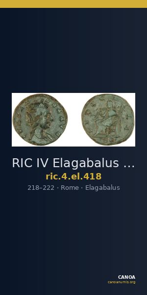 RIC IV Elagabalus 418 — CANOA