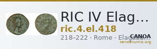 RIC IV Elagabalus 418 — CANOA