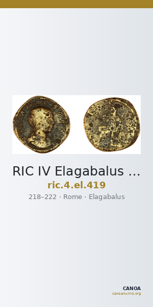 RIC IV Elagabalus 419 — CANOA