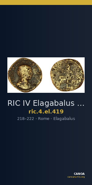 RIC IV Elagabalus 419 — CANOA