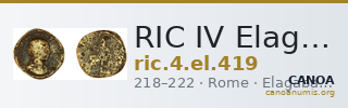RIC IV Elagabalus 419 — CANOA
