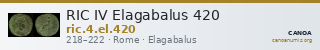 RIC IV Elagabalus 420 — CANOA