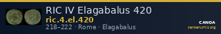 RIC IV Elagabalus 420 — CANOA