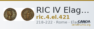 RIC IV Elagabalus 421 — CANOA