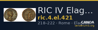 RIC IV Elagabalus 421 — CANOA
