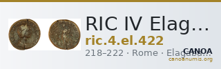 RIC IV Elagabalus 422 — CANOA