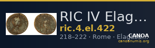RIC IV Elagabalus 422 — CANOA
