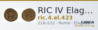 RIC IV Elagabalus 423 — CANOA