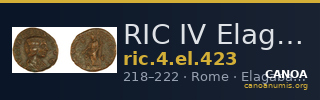 RIC IV Elagabalus 423 — CANOA