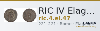 RIC IV Elagabalus 47 — CANOA
