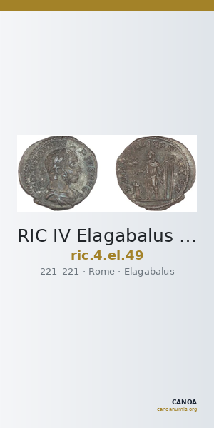 RIC IV Elagabalus 49 — CANOA