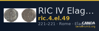 RIC IV Elagabalus 49 — CANOA