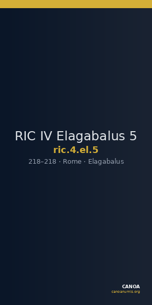 RIC IV Elagabalus 5 — CANOA