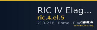 RIC IV Elagabalus 5 — CANOA