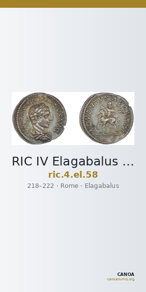 RIC IV Elagabalus 58 — CANOA