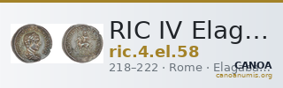 RIC IV Elagabalus 58 — CANOA