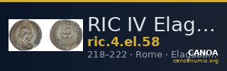 RIC IV Elagabalus 58 — CANOA