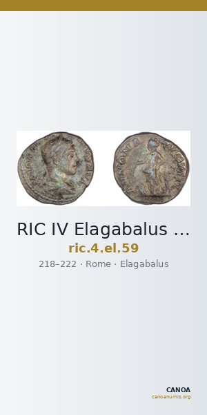 RIC IV Elagabalus 59 — CANOA