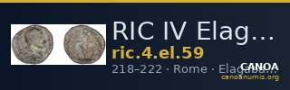 RIC IV Elagabalus 59 — CANOA