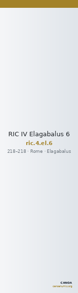 RIC IV Elagabalus 6 — CANOA