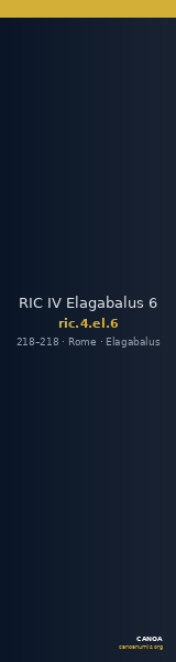 RIC IV Elagabalus 6 — CANOA