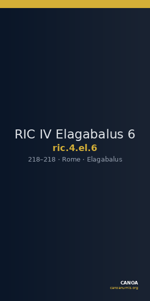 RIC IV Elagabalus 6 — CANOA