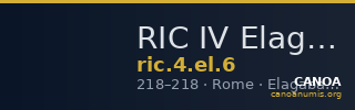 RIC IV Elagabalus 6 — CANOA