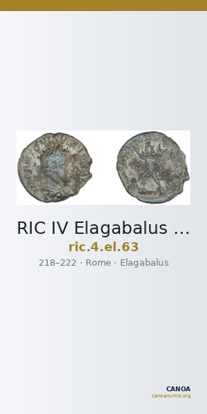 RIC IV Elagabalus 63 — CANOA