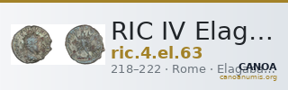 RIC IV Elagabalus 63 — CANOA