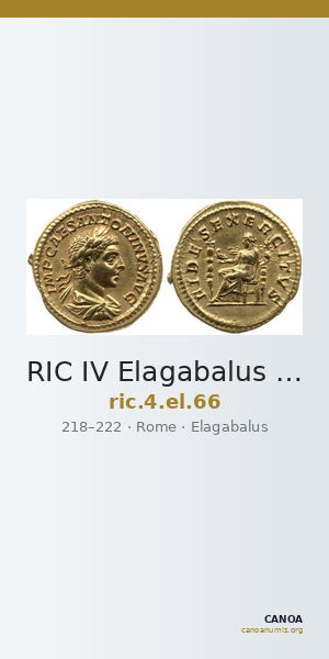 RIC IV Elagabalus 66 — CANOA
