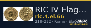 RIC IV Elagabalus 66 — CANOA