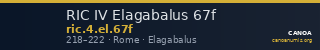 RIC IV Elagabalus 67f — CANOA