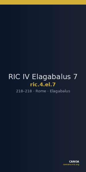 RIC IV Elagabalus 7 — CANOA