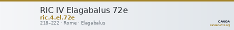 RIC IV Elagabalus 72e — CANOA
