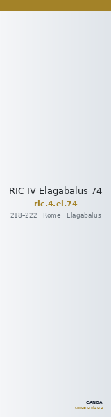 RIC IV Elagabalus 74 — CANOA