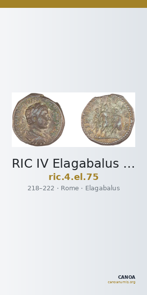 RIC IV Elagabalus 75 — CANOA