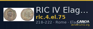 RIC IV Elagabalus 75 — CANOA