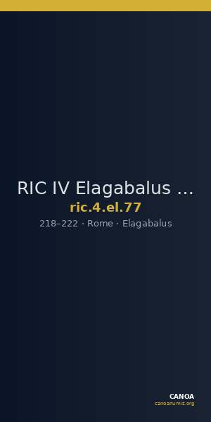 RIC IV Elagabalus 77 — CANOA