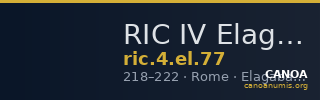 RIC IV Elagabalus 77 — CANOA