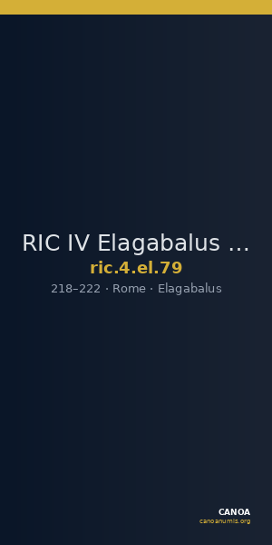RIC IV Elagabalus 79 — CANOA