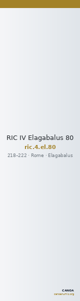 RIC IV Elagabalus 80 — CANOA