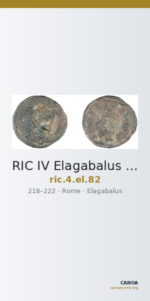 RIC IV Elagabalus 82 — CANOA