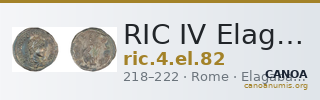 RIC IV Elagabalus 82 — CANOA